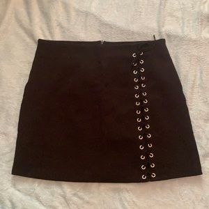 Black mini skirt